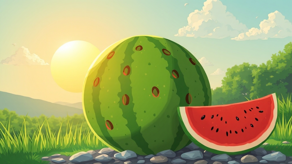 여름 대표 과일, 수박의 모든 것 (cartoon 스타일)