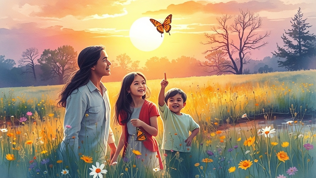 자녀 지원금, 왜 중요할까요? (watercolor 스타일)