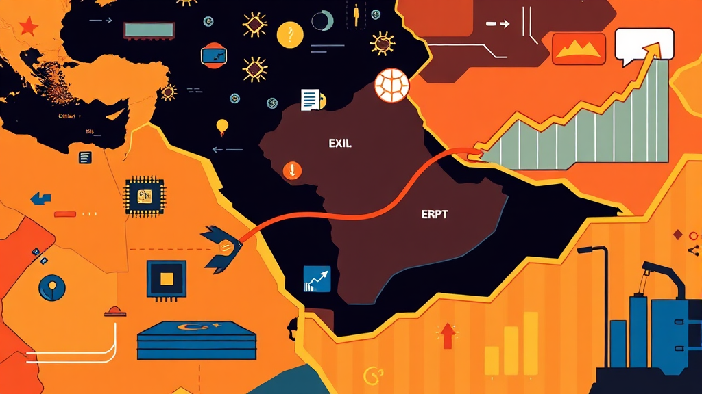 중동 분쟁, 반도체 공급망 위협과 생산 비용 상승의 나비효과 6 지정학적 리스크와 반도체 기업의 생산 거점 전략 (cartoon 스타일)