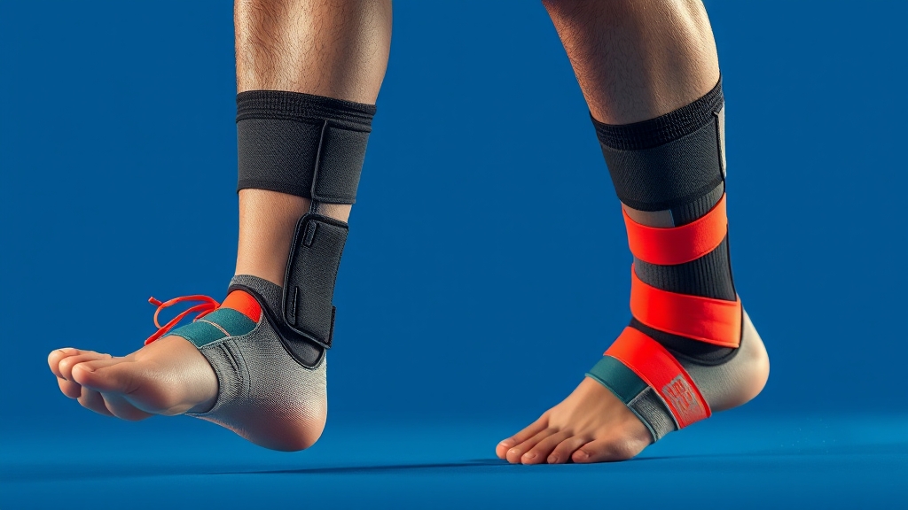 러닝 발목보호대 종류별 특징 비교 (realistic 스타일)