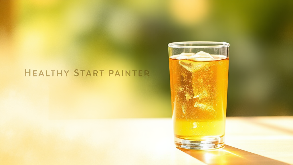 아침 공복 오일 & 식초 섭취법 (watercolor 스타일)