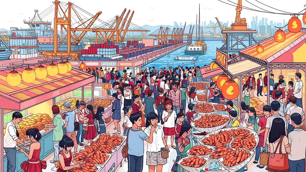 축제 현장 분위기 (illustration 스타일)