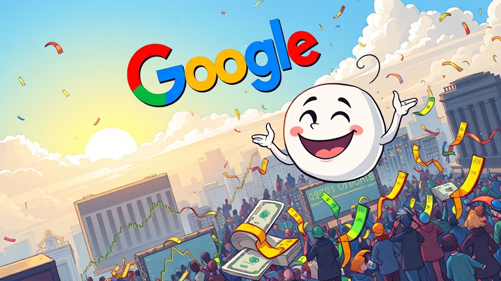 투자자 반응, 주가 변동 분석 (cartoon 스타일)