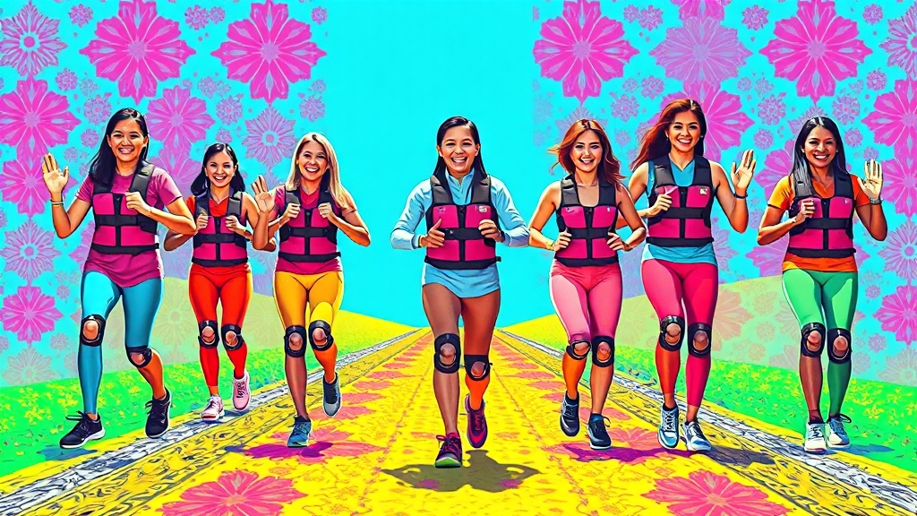 무릎 통증 예방 습관 & 운동 (popart 스타일)