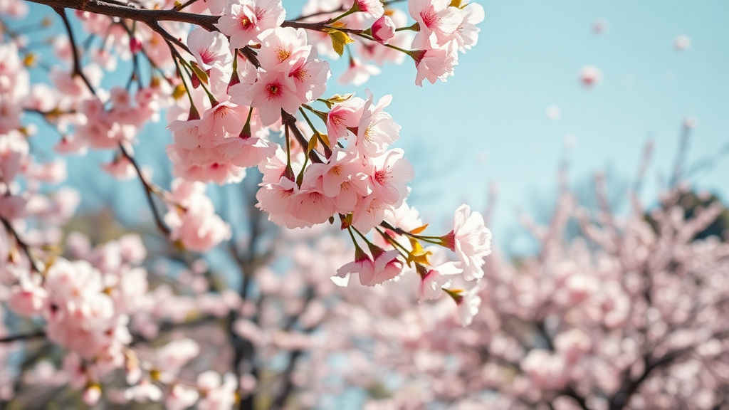 벚꽃의 의미와 상징성 (realistic 스타일)