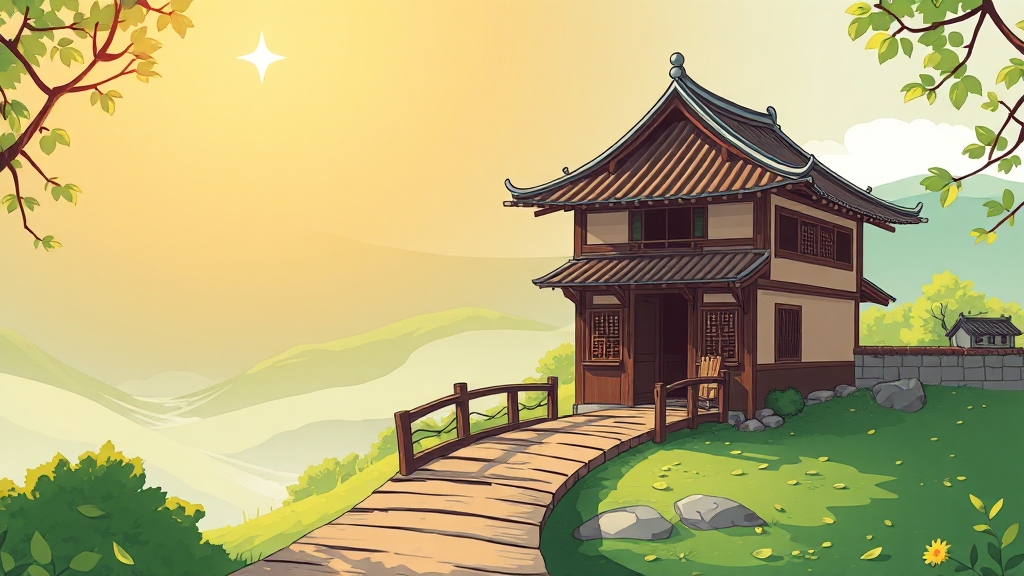 무섬마을 주변 볼거리 (cartoon 스타일)