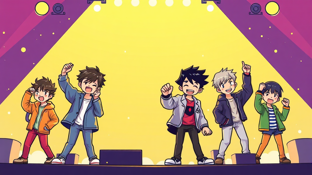 IFPI 글로벌 차트 2위: 스트레이 키즈의 놀라운 성과 (cartoon 스타일)