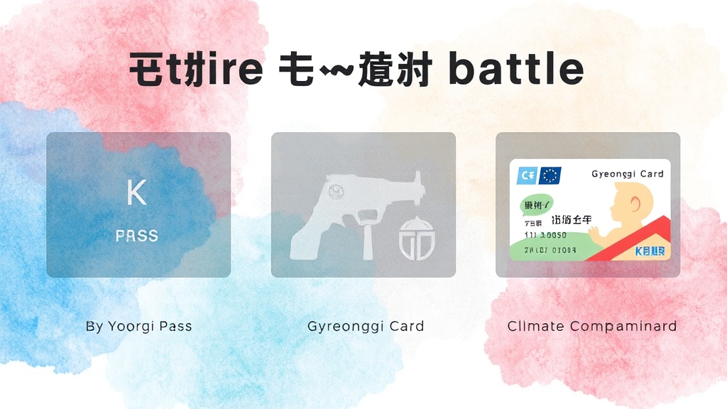 K-패스 vs. 타 교통카드 비교 (경기패스, 기후동행카드 등) (watercolor 스타일)