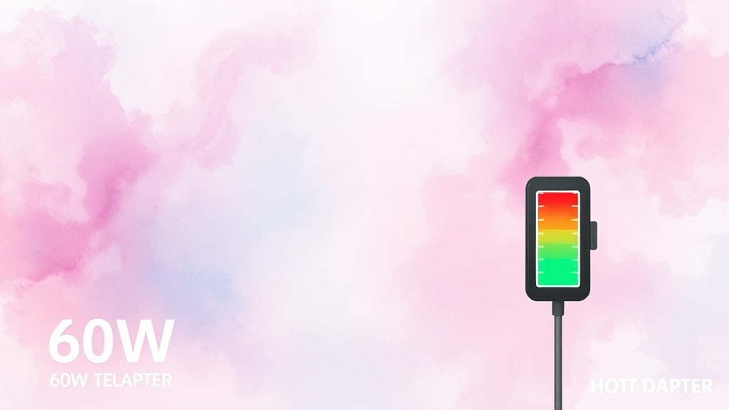 60W 어댑터 사용 시 주의사항 (watercolor 스타일)