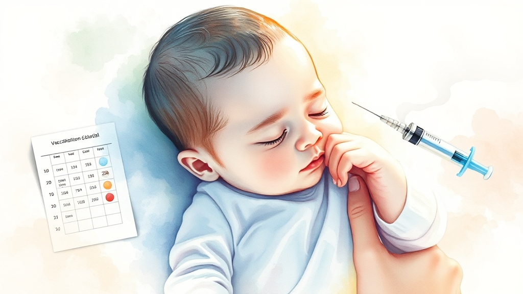 예방접종 스케줄 변경 (watercolor 스타일)