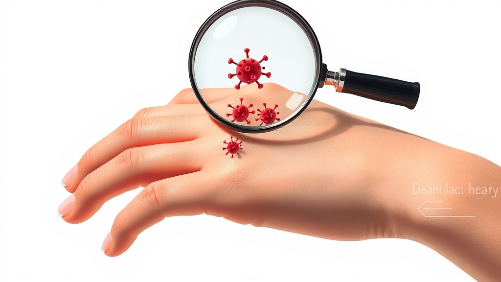 자가 진단 및 증상 확인법 (illustration 스타일)