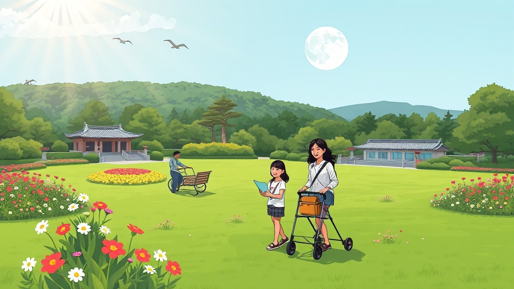 편의 시설 및 방문 팁 (illustration 스타일)