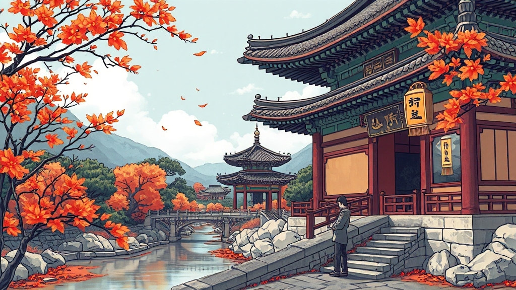 강천사 주변 탐방 (cartoon 스타일)