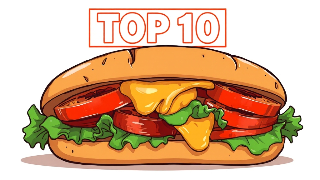 서브웨이 꿀조합 TOP 10 (cartoon 스타일)