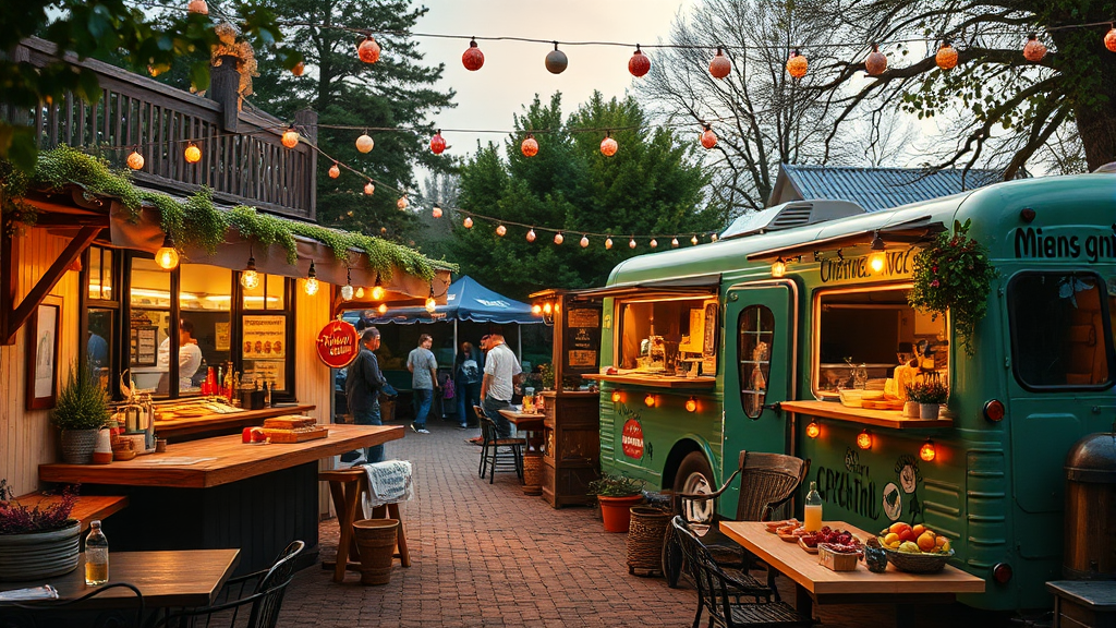 맛있는 즐거움: 먹거리와 쇼핑 (realistic 스타일)