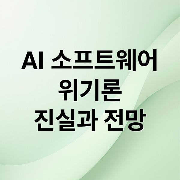 AI 소프트웨어
위기론
진실과 전망 (AI 소프트웨어 시장 위기론)