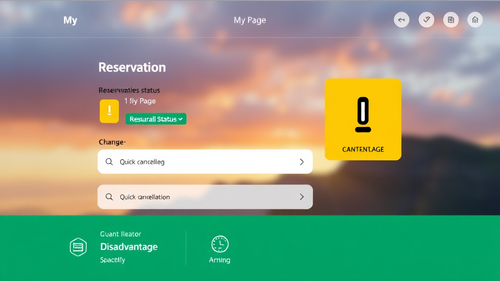 예약 확인, 변경 및 취소 (realistic 스타일)