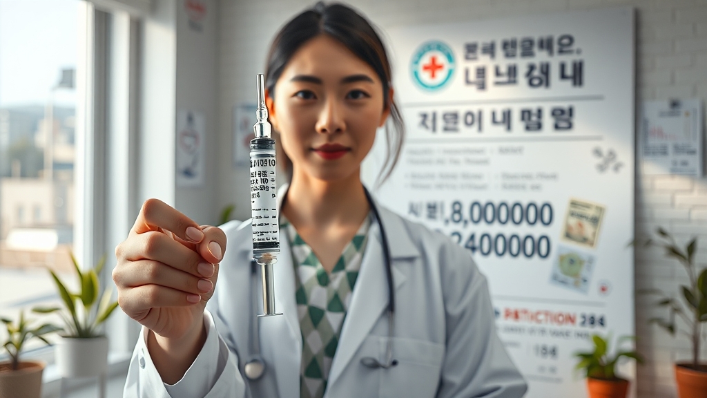 접종 가격 및 비용 (realistic 스타일)