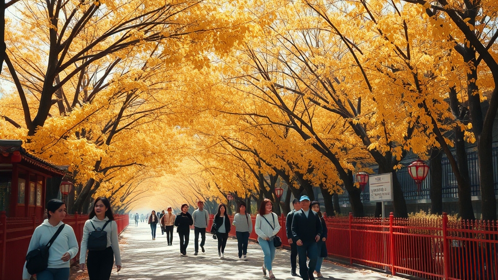 도심 속 단풍길 110선 (realistic 스타일)