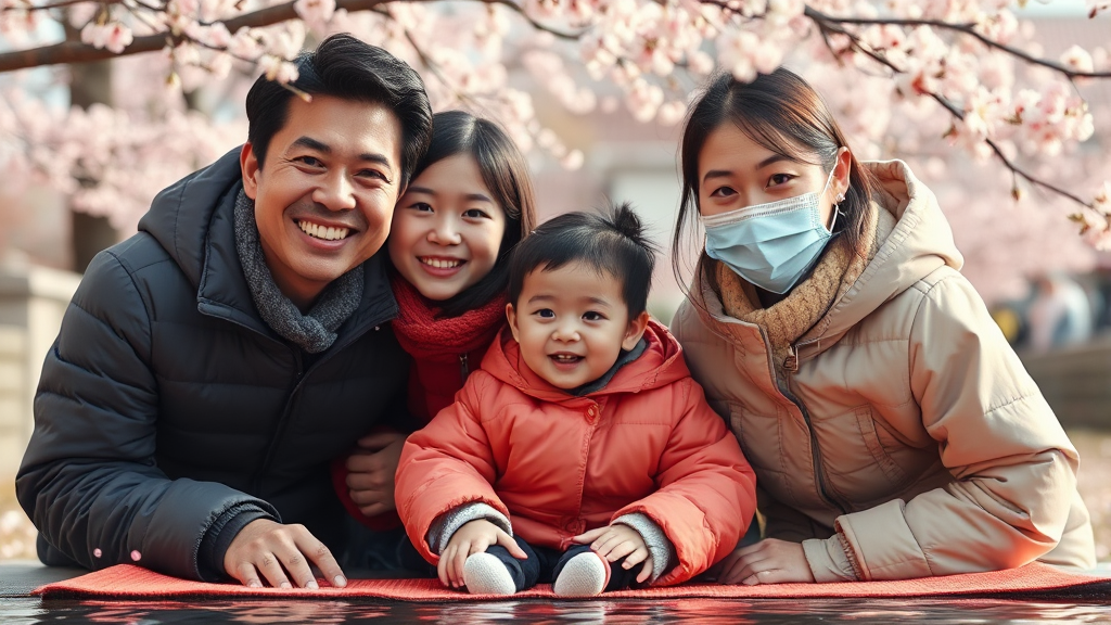 벚꽃 여행 준비물 및 주의사항 (realistic 스타일)