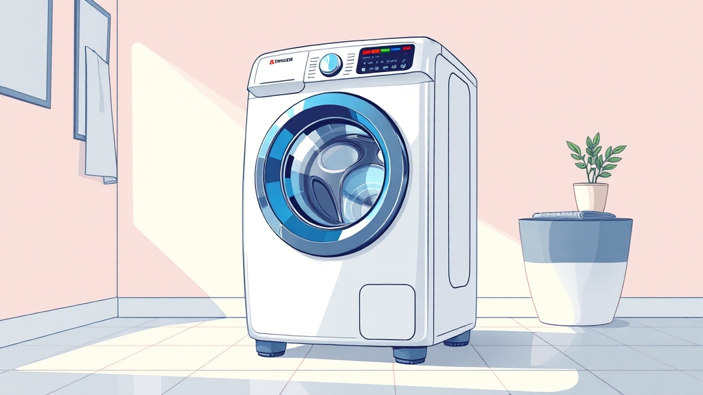 세탁기 다리 조절 & 안정화 (cartoon 스타일)