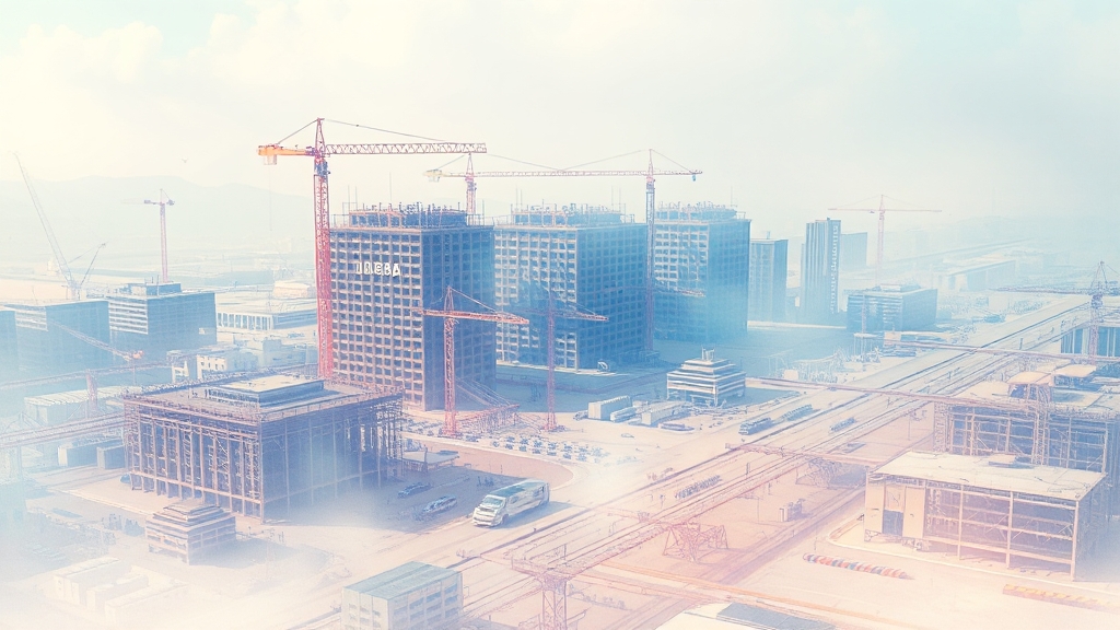 울산 AI 데이터센터 건설 현황 (watercolor 스타일)