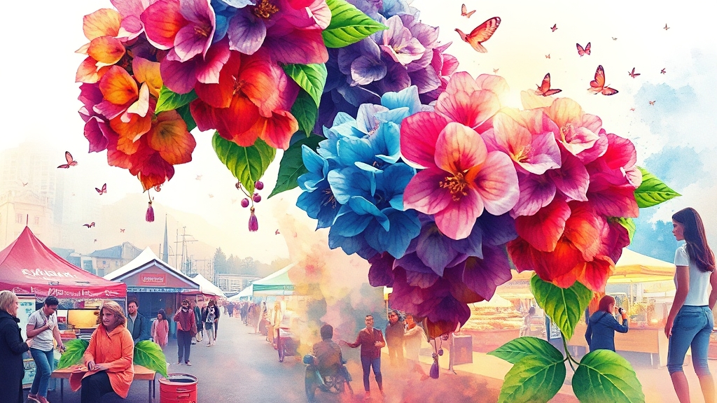 2025년 6월 수국 축제 베스트 명소와 체험 프로그램 총정리 3 수국 축제 핵심 체험 프로그램 (illustration 스타일)