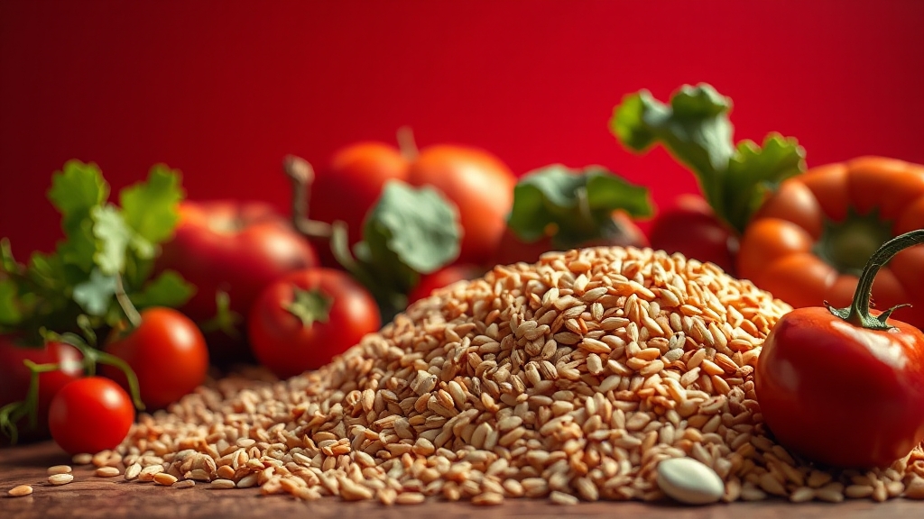 카무트의 영양 성분 (realistic 스타일)