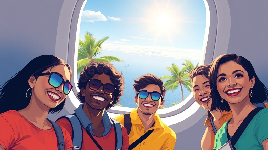 제주도 항공권, 이제 저렴하게 떠나자! (illustration 스타일)