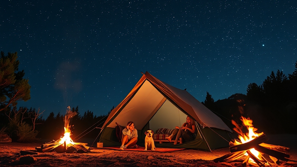 지역별 인기 글램핑 명소 (realistic 스타일)