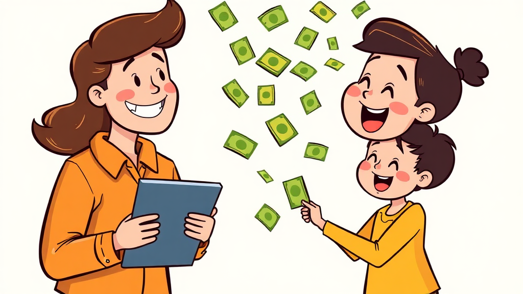 맞벌이 부부 절세 팁 (cartoon 스타일)