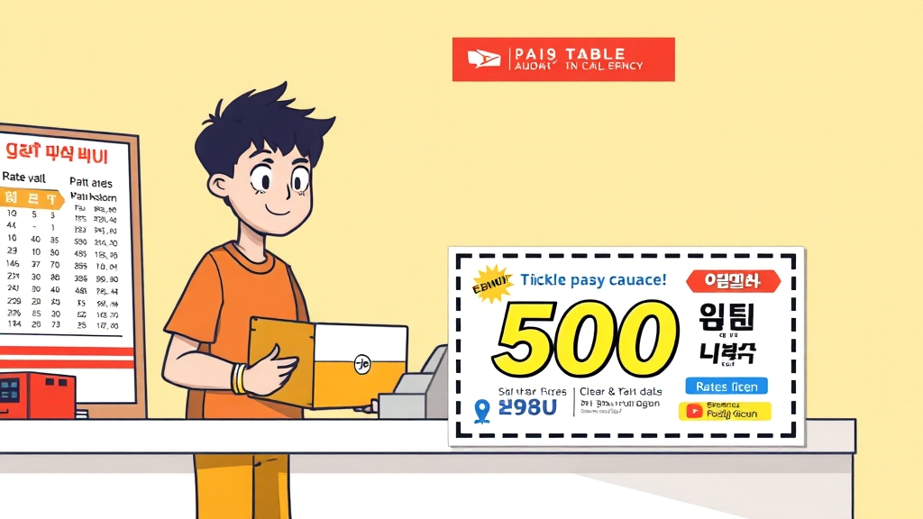 방문수거 요금 & 결제, 핵심 정보 (cartoon 스타일)