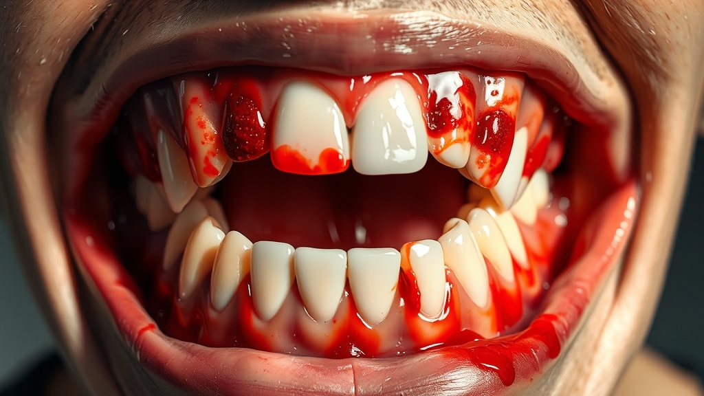 치주 질환, 단계별 증상 체크 (realistic 스타일)