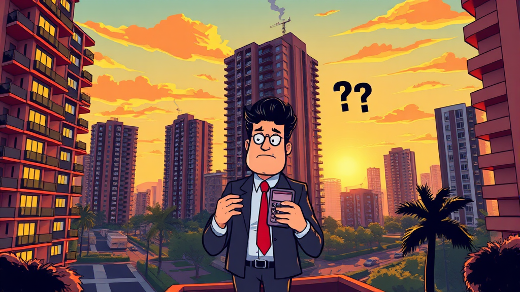 분양권 관련 세금 (취득세, 보유세 등) (cartoon 스타일)