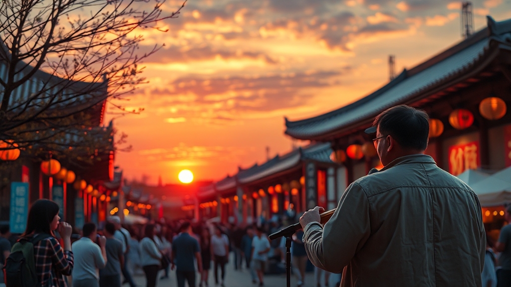 축제 공연 라인업 (realistic 스타일)
