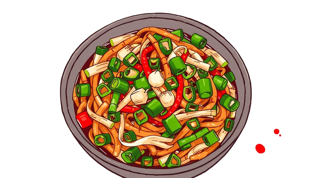 파김치 핵심 재료 (illustration 스타일)