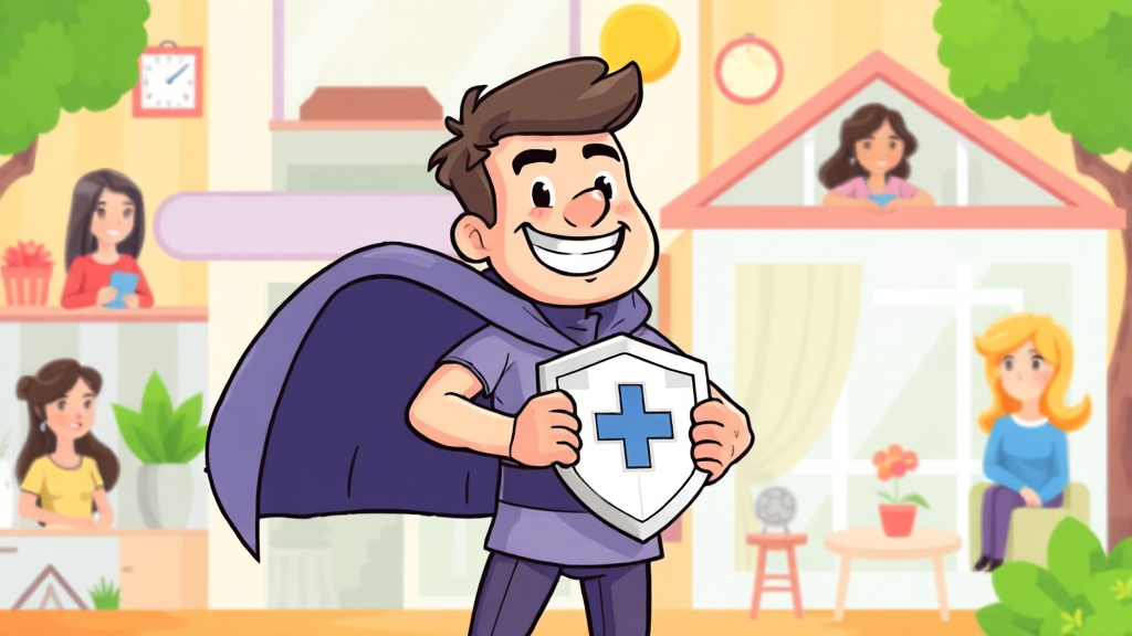 보장 범위와 보험료는? (cartoon 스타일)