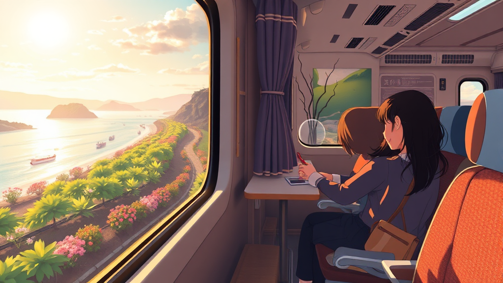 남도 기차 둘레길 코스, 무엇을 기대할 수 있나? (realistic 스타일)