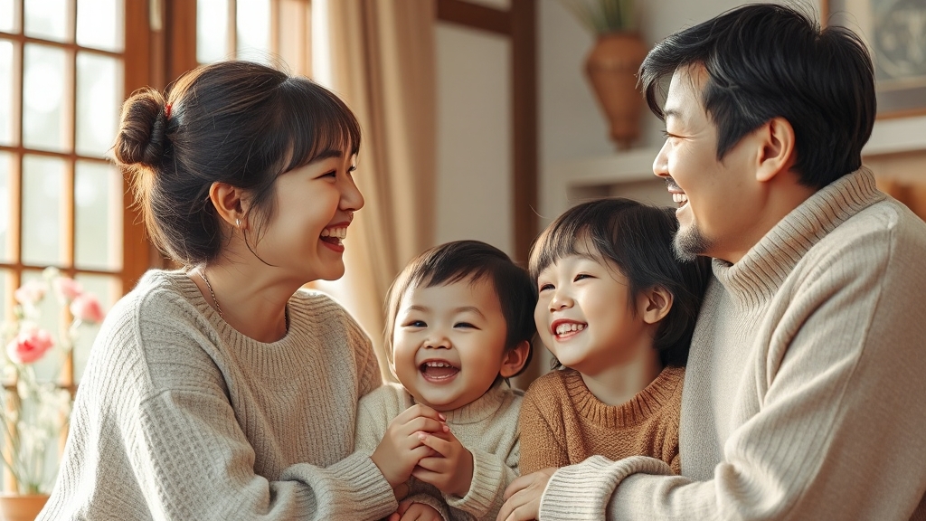 아이돌봄 및 가족 지원 (realistic 스타일)