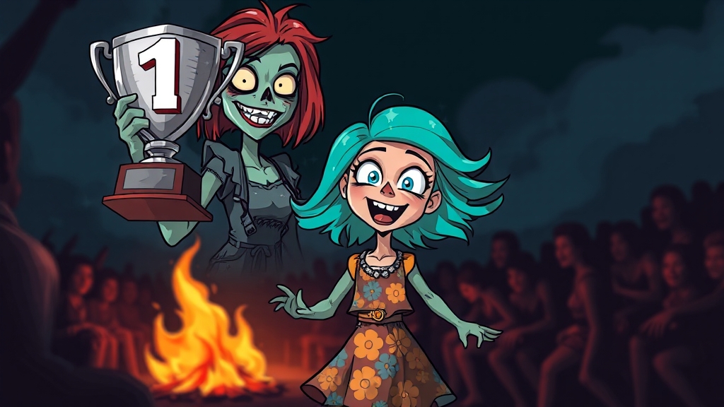 흥행 돌풍: 박스오피스 1위 (cartoon 스타일)