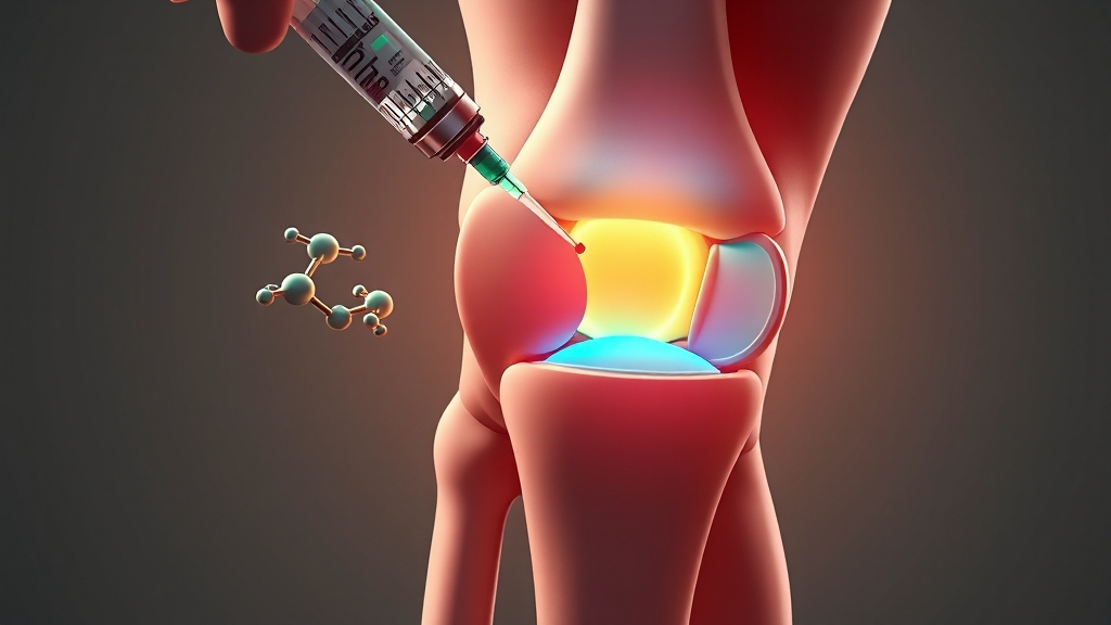 무릎 통증 완화 약물 성분 분석 (illustration 스타일)
