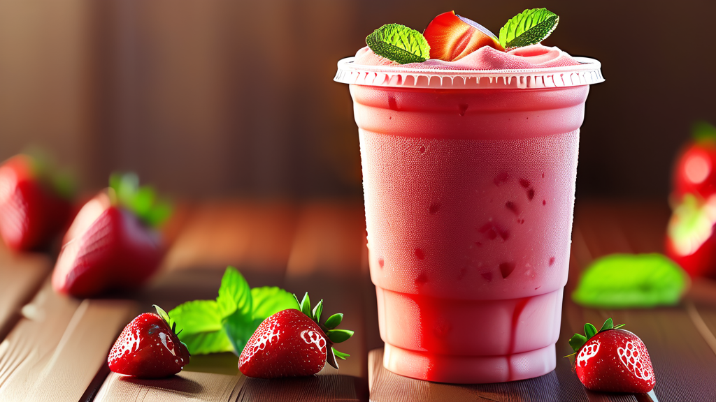 딸기 아사이 레모네이드: 어디서 즐길 수 있을까? (realistic 스타일)