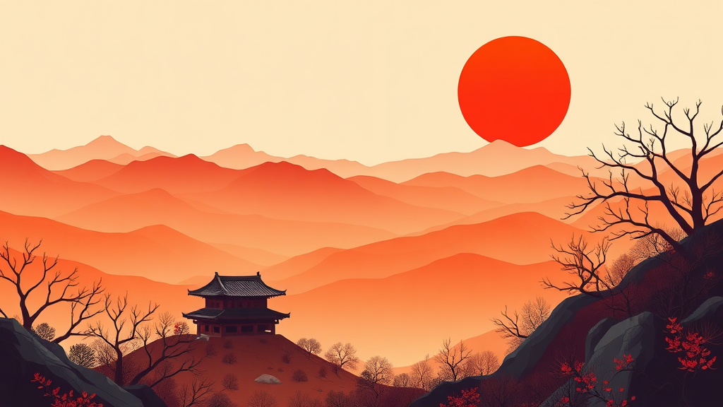 2026년 1월 1일 일출 예상 시각 (illustration 스타일)