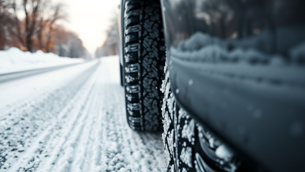 윈터 타이어 교체 시기 (realistic 스타일)