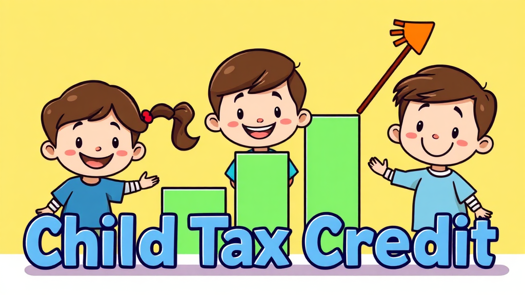 자녀세액공제액: 자녀 수 & 나이 기준 (cartoon 스타일)