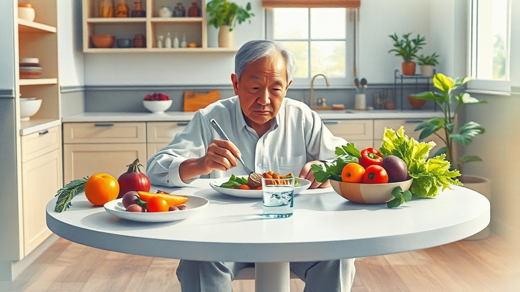 암환자를 위한 식재료 선택 (watercolor 스타일)