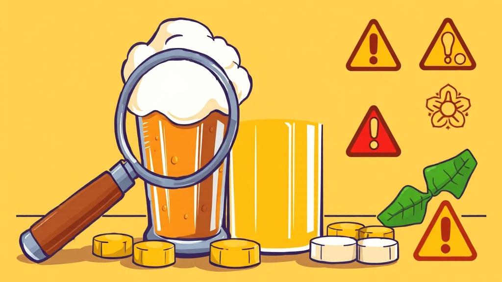 맥주효모, 부작용 및 주의사항 (cartoon 스타일)