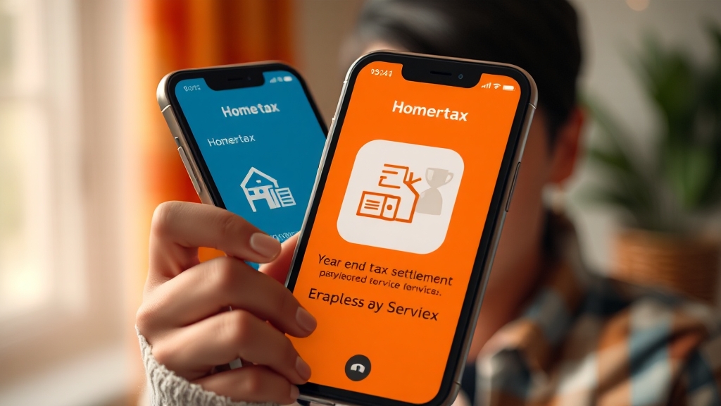 연말정산 간소화 서비스 활용 (realistic 스타일)