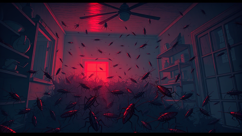 상황별 바퀴벌레 꿈 해몽 (illustration 스타일)