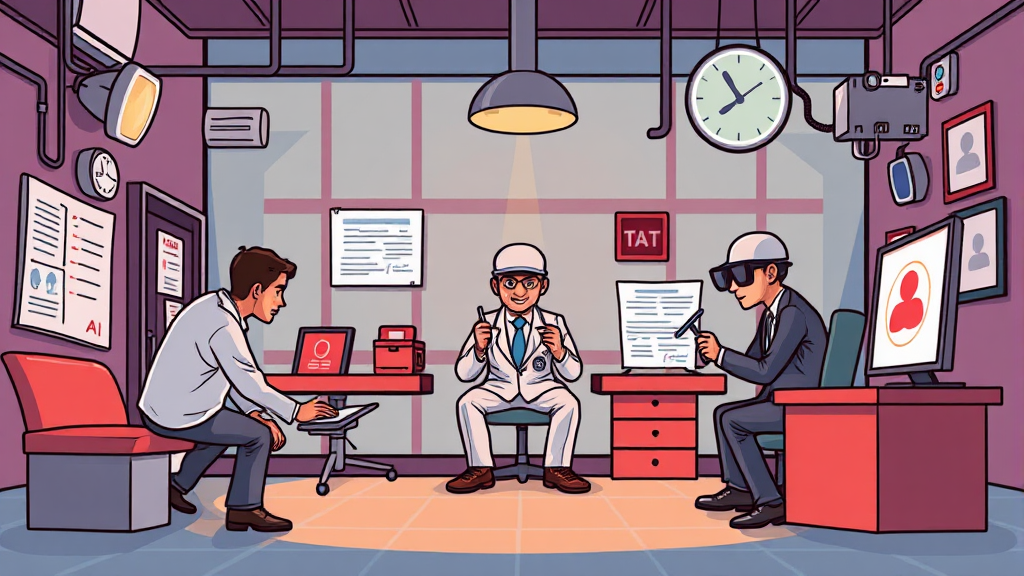 AI와 디지털 기술을 악용한 새로운 범죄 수법 (cartoon 스타일)